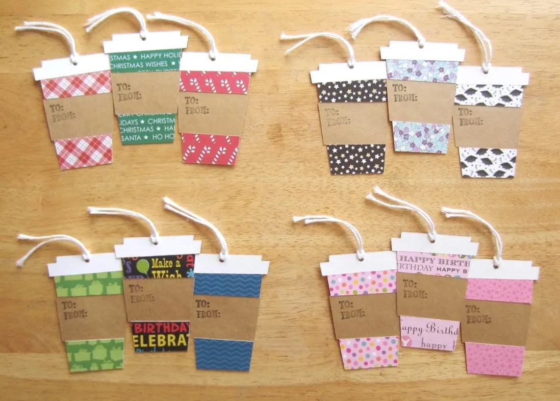 Coffee Cup Gift Tags (Set of 12)