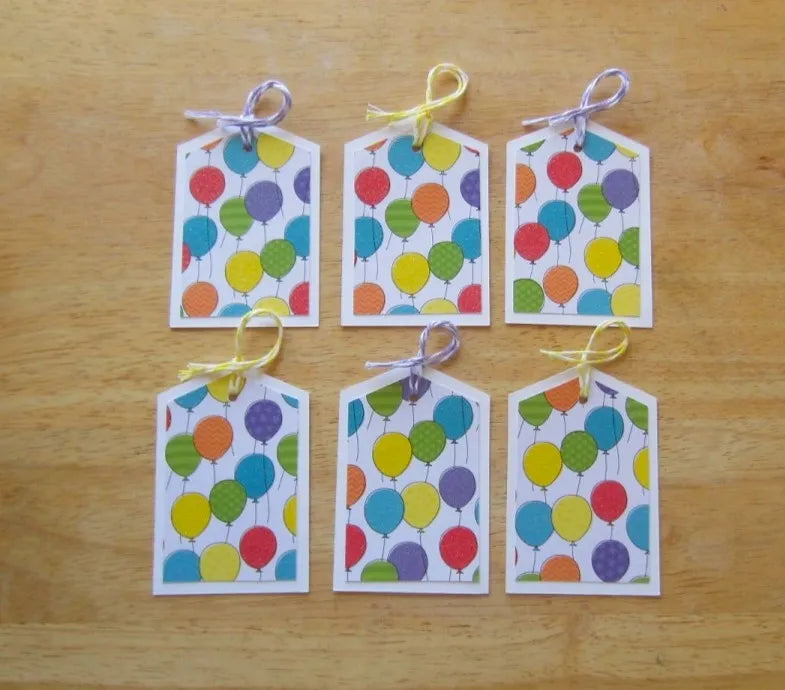 Birthday Balloons Gift Tags (Set of 6)