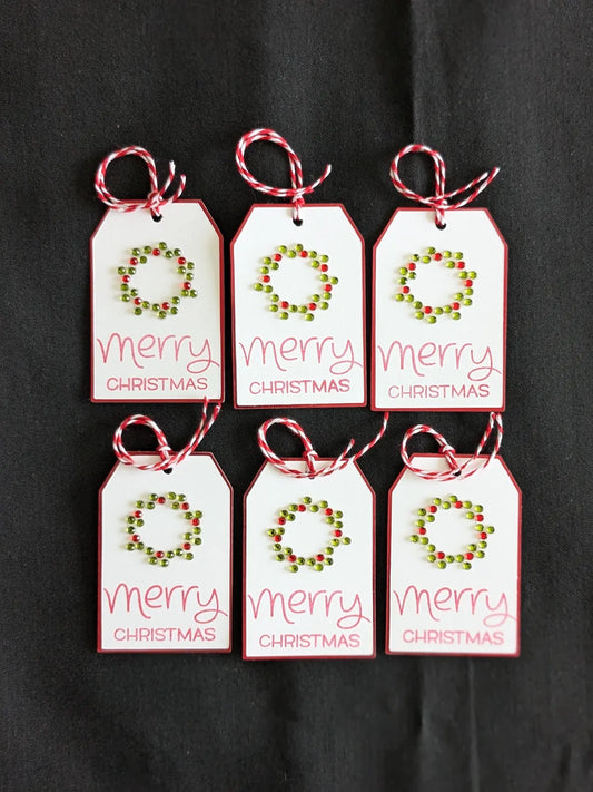 Christmas Wreath Gift Tags (Set of 6)