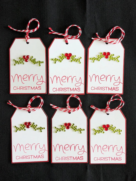 Christmas Holly Gift Tags (Set of 6)