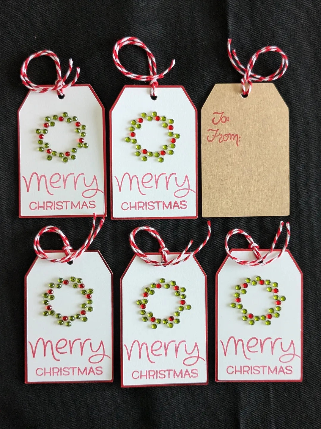 Christmas Wreath Gift Tags (Set of 6)