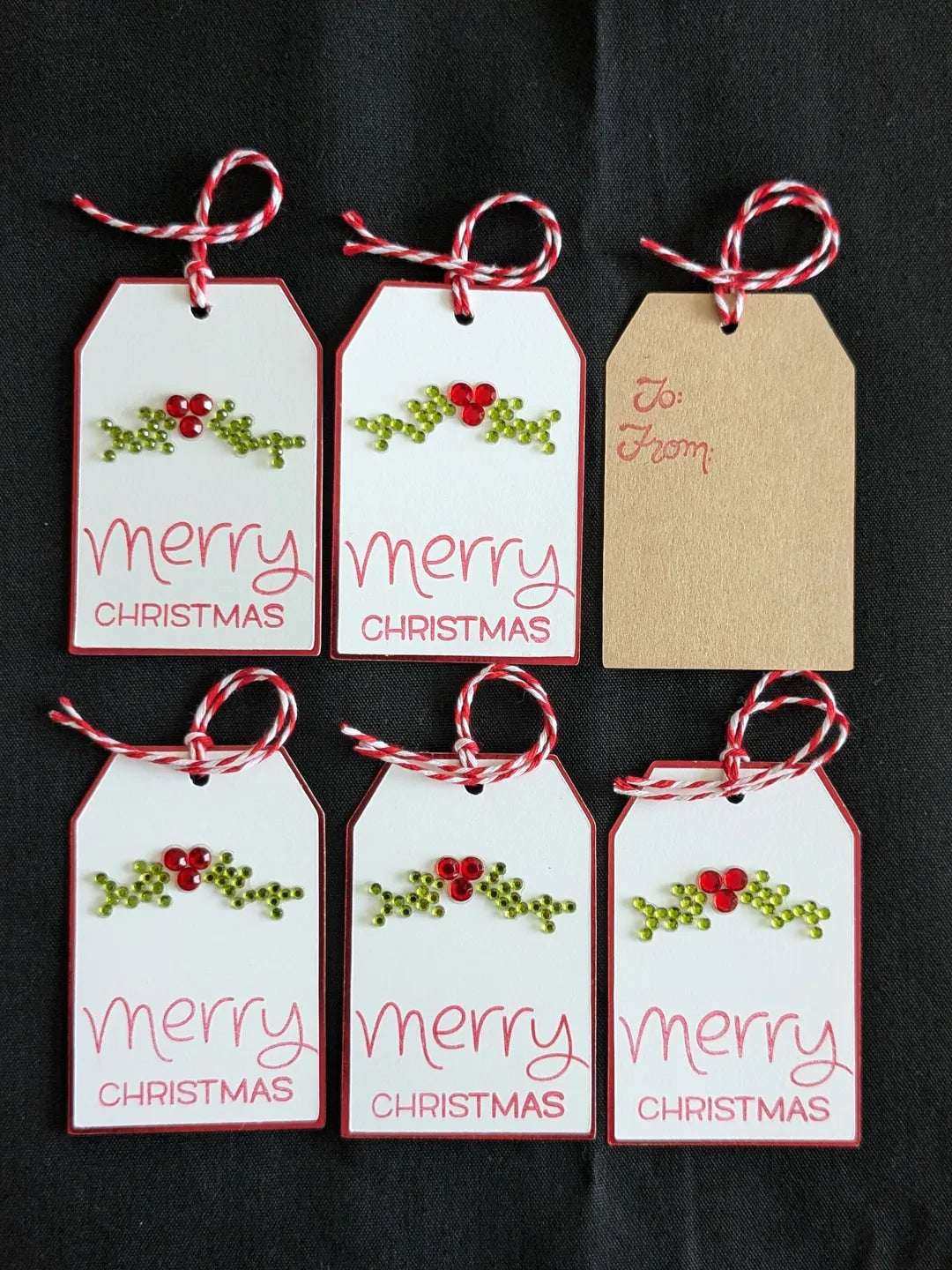 Christmas Holly Gift Tags (Set of 6)