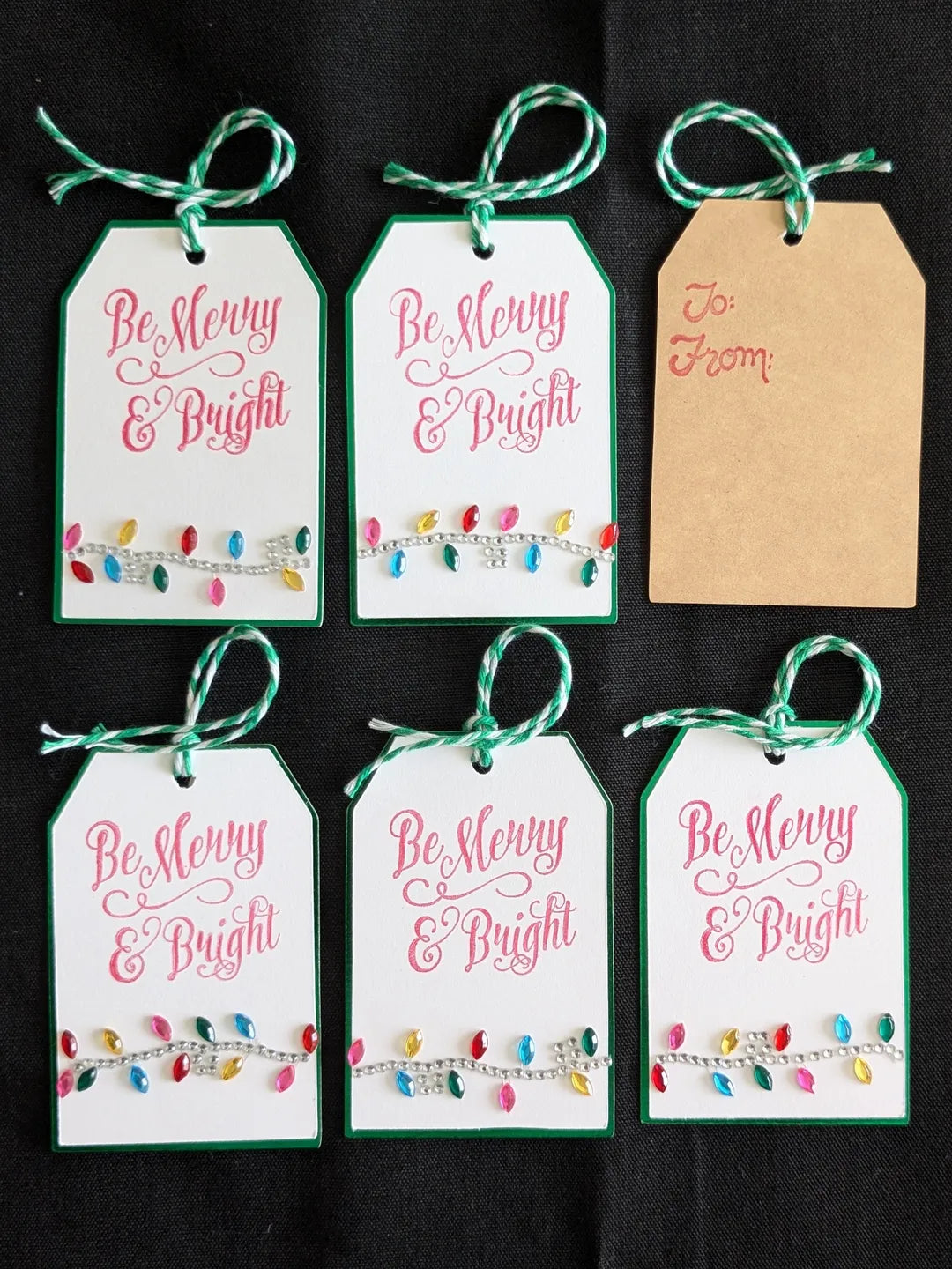 Christmas Lights Gift Tags (Set of 6)
