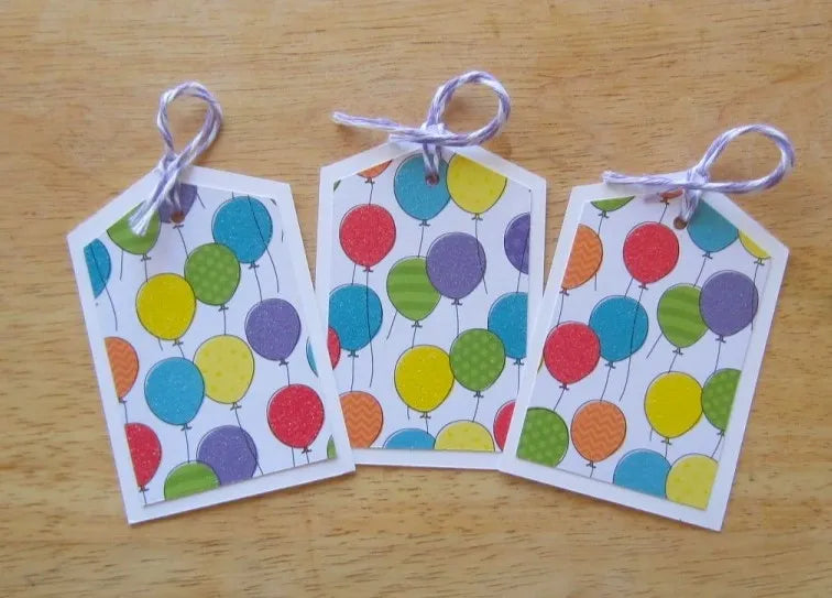Birthday Balloons Gift Tags (Set of 6)