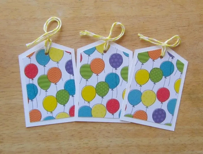 Birthday Balloons Gift Tags (Set of 6)