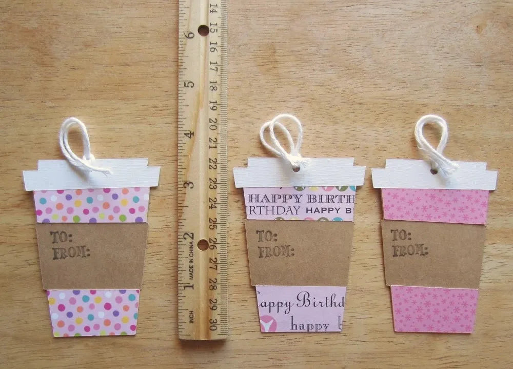 Coffee Cup Gift Tags (Set of 12)