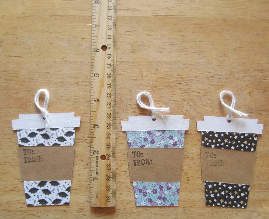 Coffee Cup Gift Tags (Set of 12)