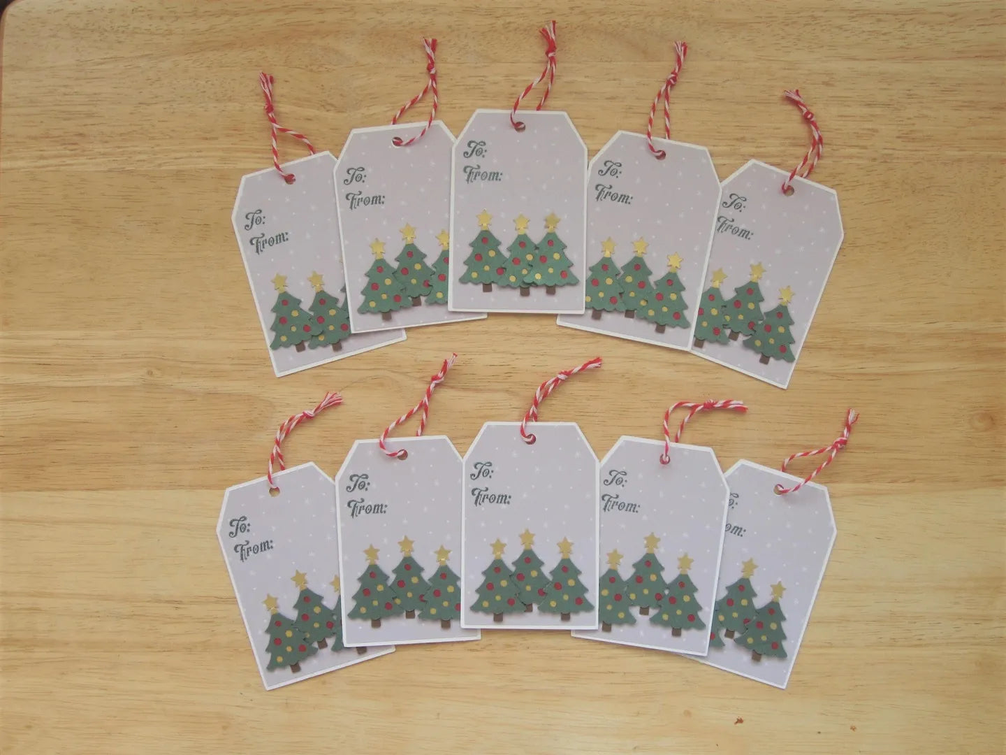 Christmas Tree Gift Tags (Set of 10)