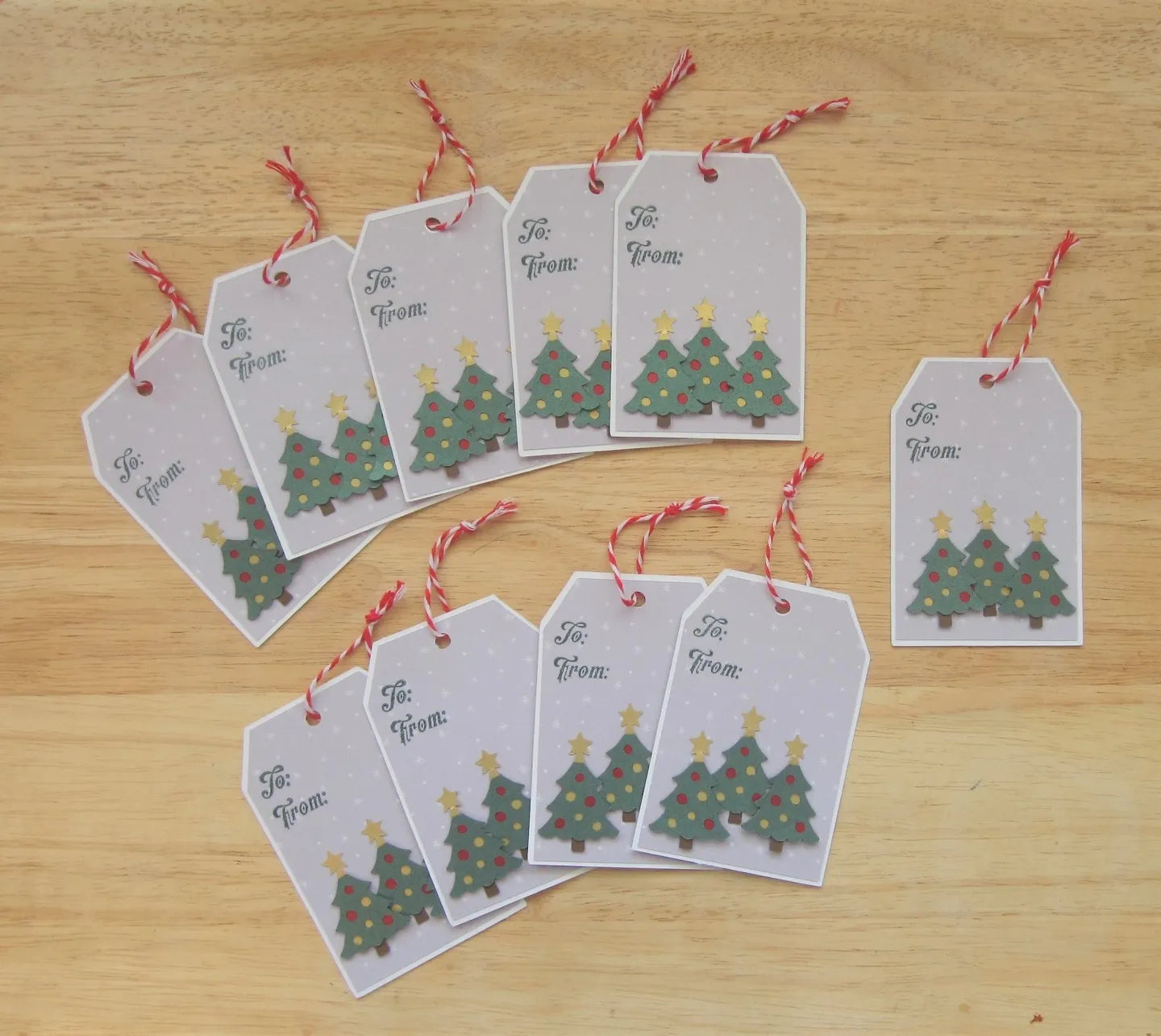 Christmas Tree Gift Tags (Set of 10)