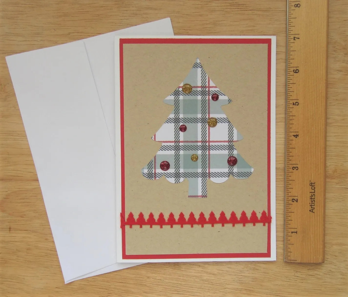 Plaid Christmas Tree Cards (Set of 6)