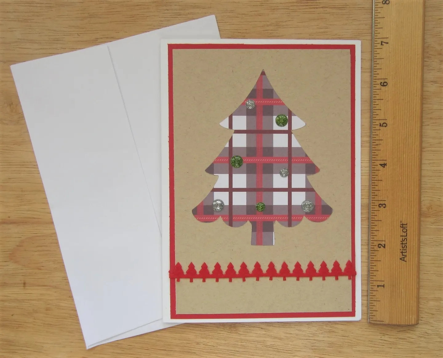 Plaid Christmas Tree Cards (Set of 6)