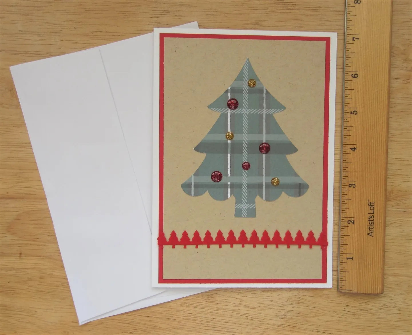 Plaid Christmas Tree Cards (Set of 6)