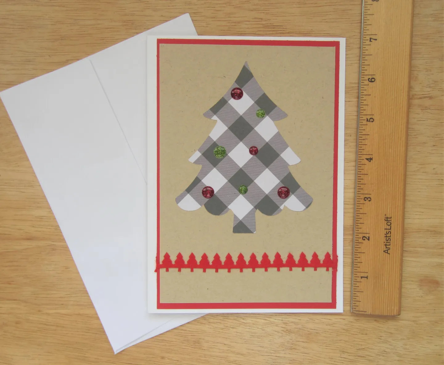 Plaid Christmas Tree Cards (Set of 6)