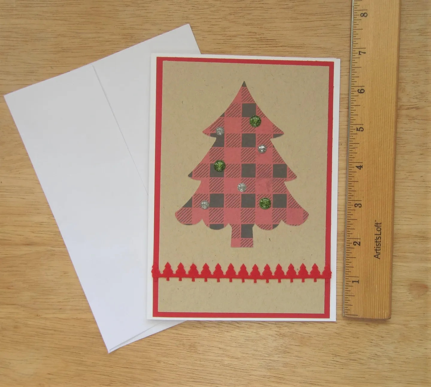 Plaid Christmas Tree Cards (Set of 6)