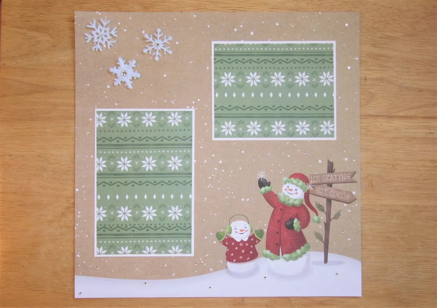 Christmas Snowmen Scrapbook Page