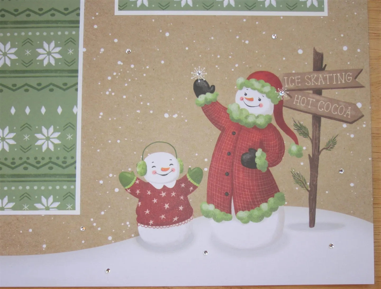 Christmas Snowmen Scrapbook Page