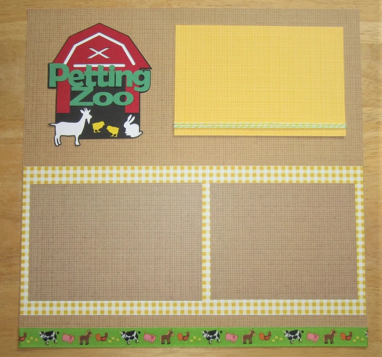 Petting Zoo Scrapbook Pages