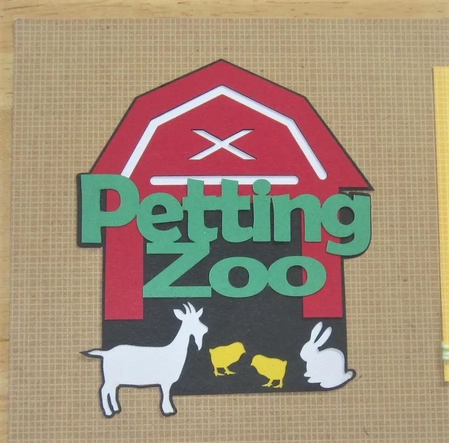 Petting Zoo Scrapbook Pages